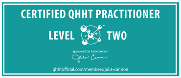 Certified QHHT Practitioner Level Two badge, approved by Julia Cannon